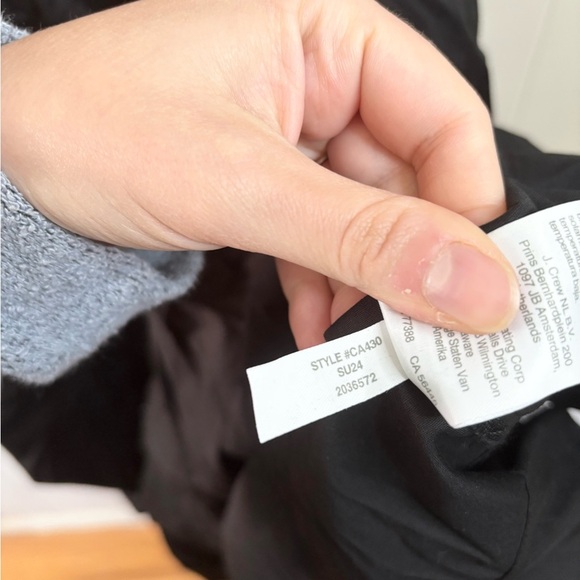 J Crew black one shoulder ruffle midi dress size 12 new - Picture 8 of 8